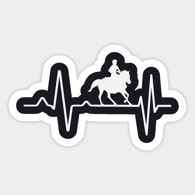 Riding Heartbeat Rider Horse Sticker by Foxxy Merch